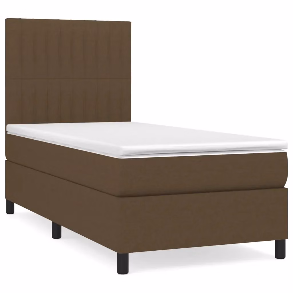 Letto Ibrido con Giroletto a Molle e Materasso vidaXL, Marrone e Bianco, L 90 cm x P 200 cm – 2