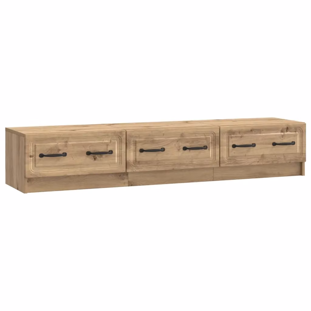 Mobile TV moderno vidaXL in legno color rovere marrone L: 147 cm, P: 34,5 cm, H: 27 cm – 2