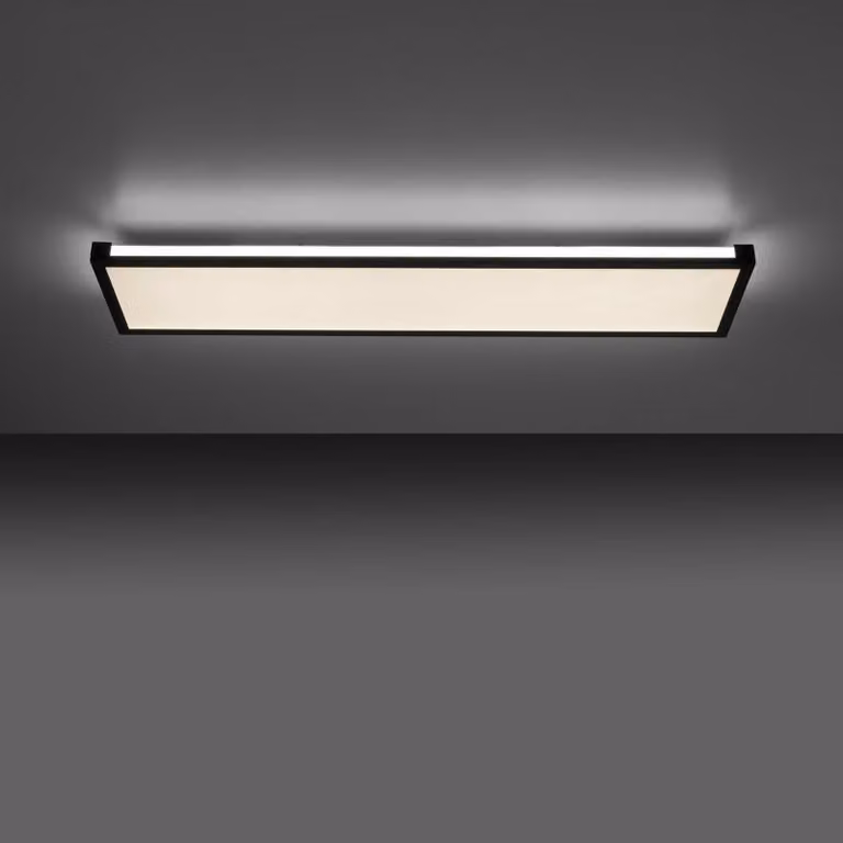 JUST LIGHT. GmbH Plafoniera a LED Mario, dimmerabile, Nero, Soggiorno / Sala da pranzo, Alluminio, Moderno, Plafoniera LED