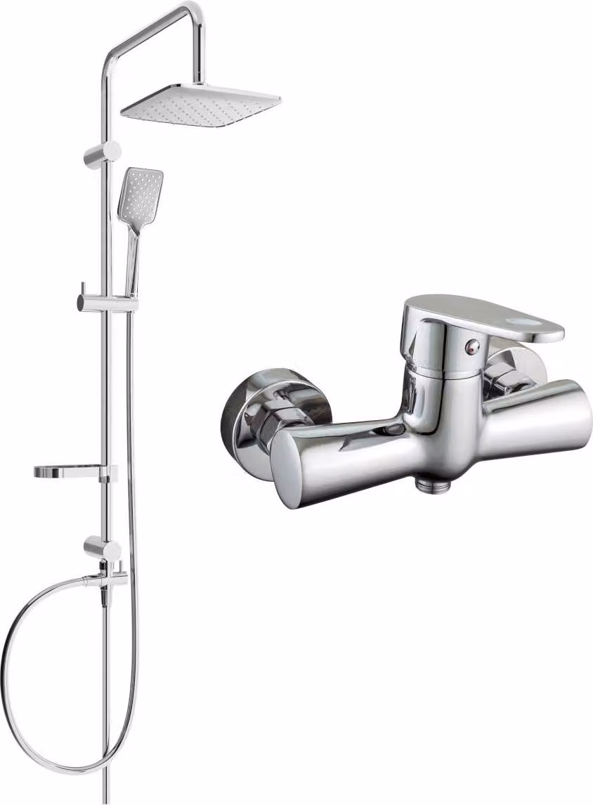 Mexen Sven set doccia esterno con soffione e miscelatore doccia Kama, cromo - 72540262-00