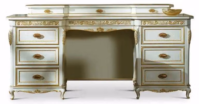 Casa Padrino, toletta barocca avorio/oro 173 cm - Italy