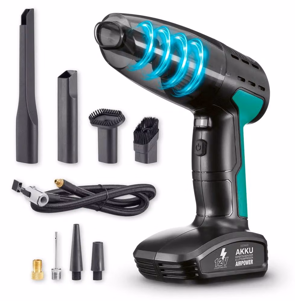 Aspirapolvere portatile a batteria EASYmaxx, senza fili, ideale per pulire superfici, tavoli, auto e veicoli