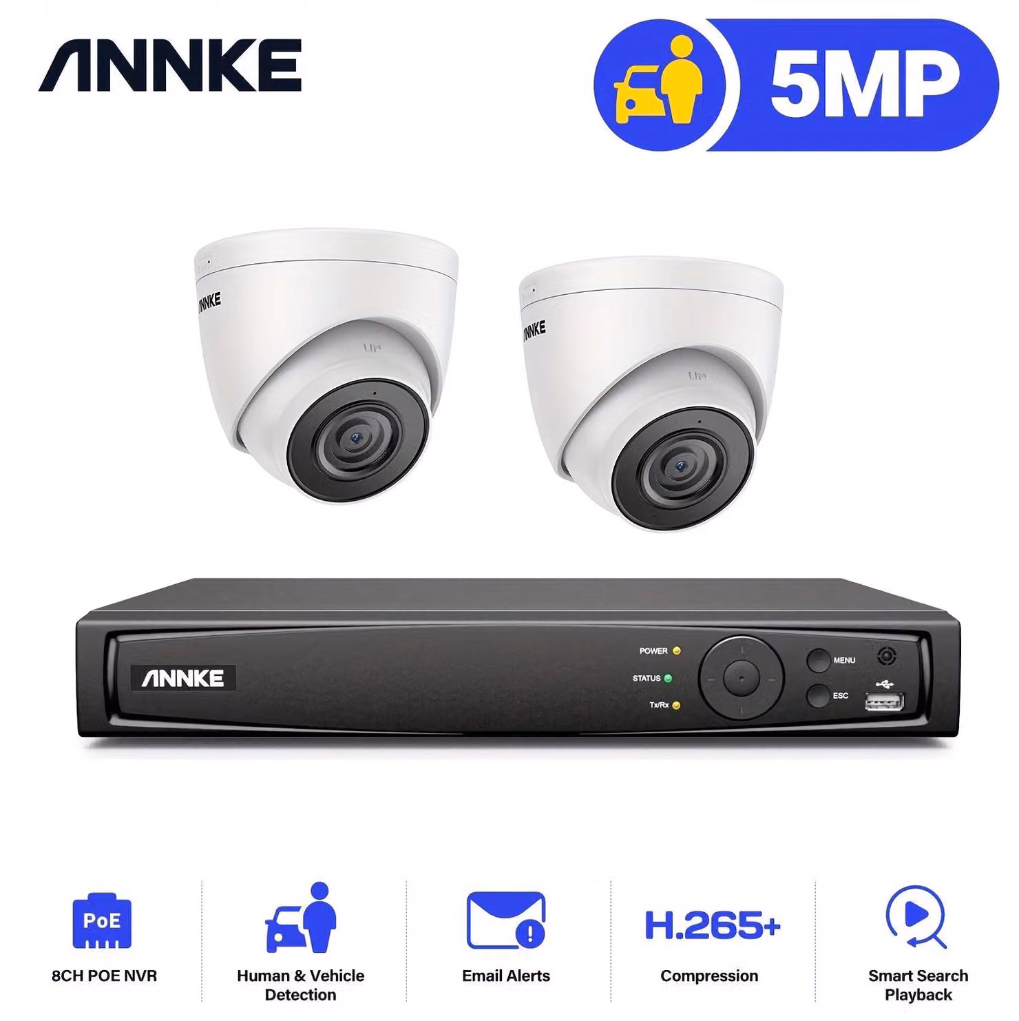 Sistema di sicurezza - Telecamera IP - Telecamera di sorveglianza - Telecamera di videosorveglianza - Telecamera di controllo - Risoluzione video 3K
