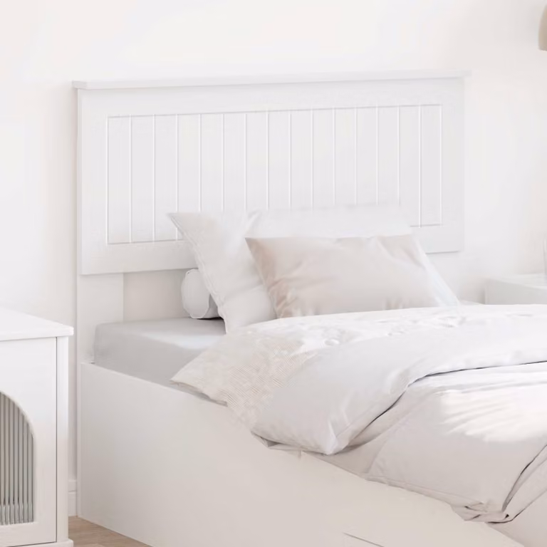 Testiera per letto moderna vidaXL in legno ingegnerizzato bianco opaco