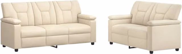 Set di divani 2 pcs Crema Similpelle 3430559