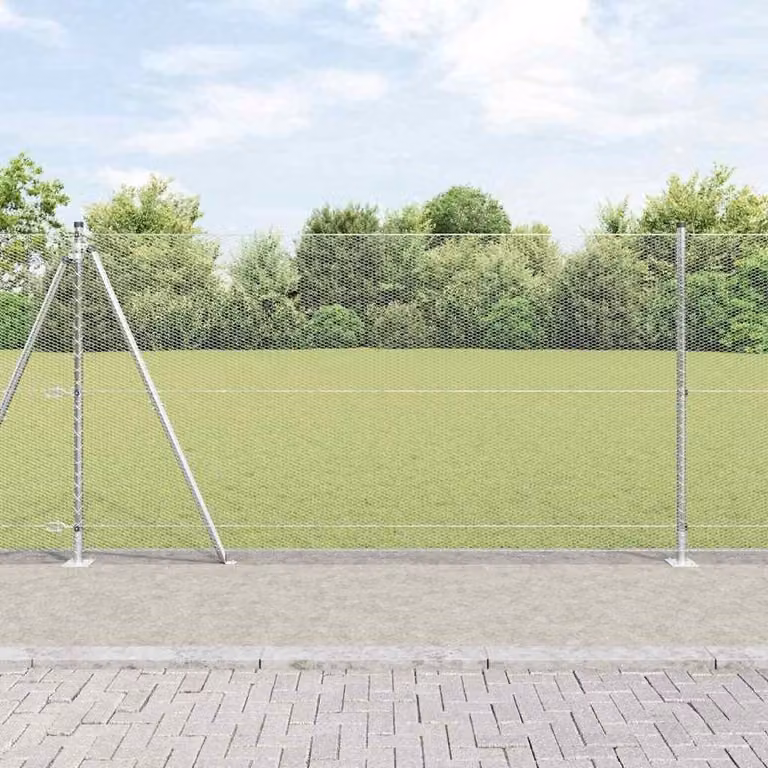 Maison Exclusive - Palo della recinzione Argento 10 x 1,2 m (rete da 13 mm)