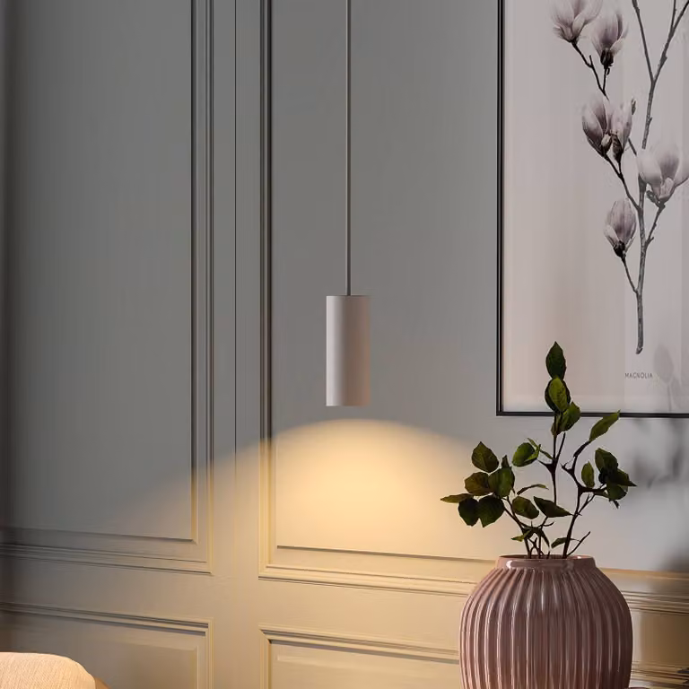 Deko-Light Lampada a sospensione CAN, dimmerabile, Bianco / Opale, Soggiorno / Sala da pranzo, Alluminio, Lampada a sospensione