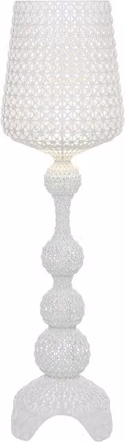Lampada da terra Kartell Kabuki bianca con tecnologia LED dimmerabile per esterno e interno
