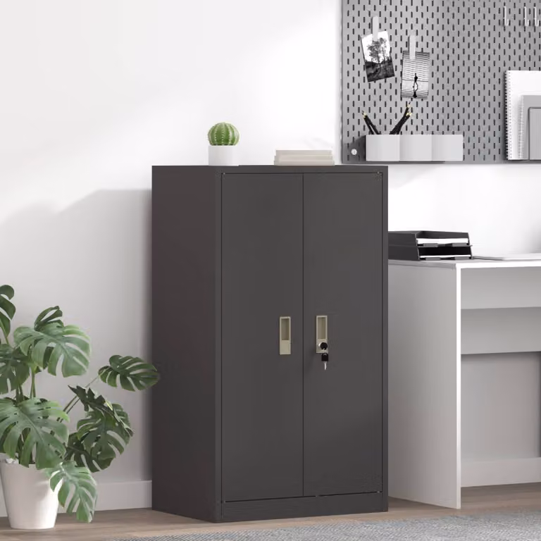 vidaXL Armadio Nero 60 x 40 x 105 cm Acciaio