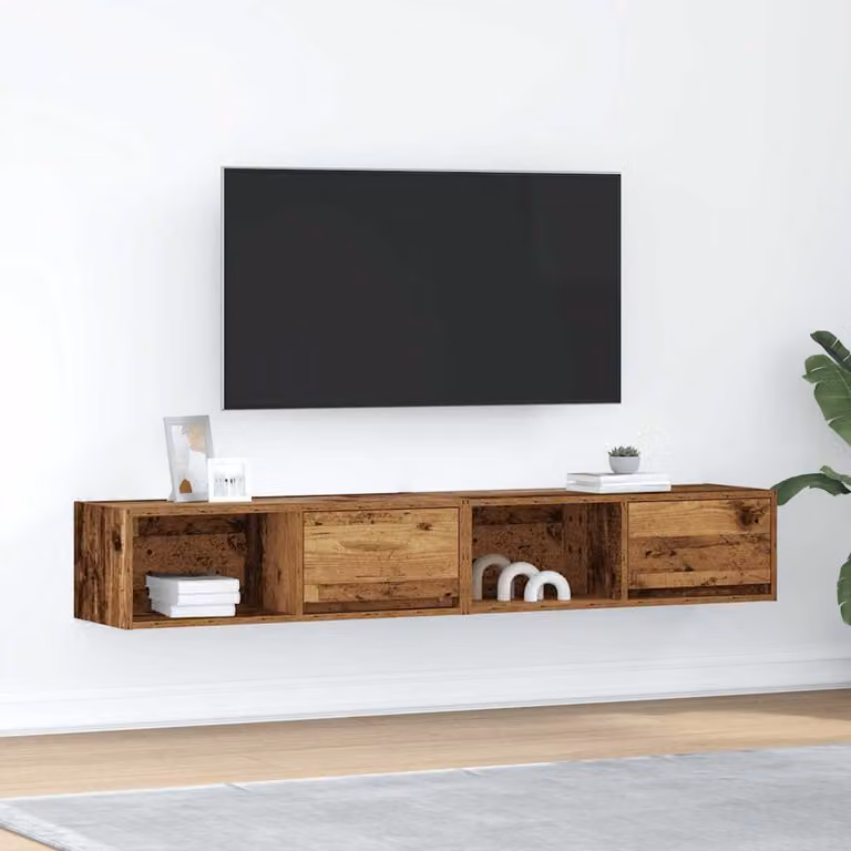 Mobili Porta TV 2 pz Legno Antico 80x31x25,5 cm in Truciolato