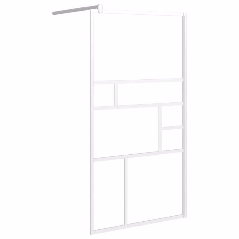 Parete per Doccia Walk in 115x195 cm in Vetro ESG Bianco