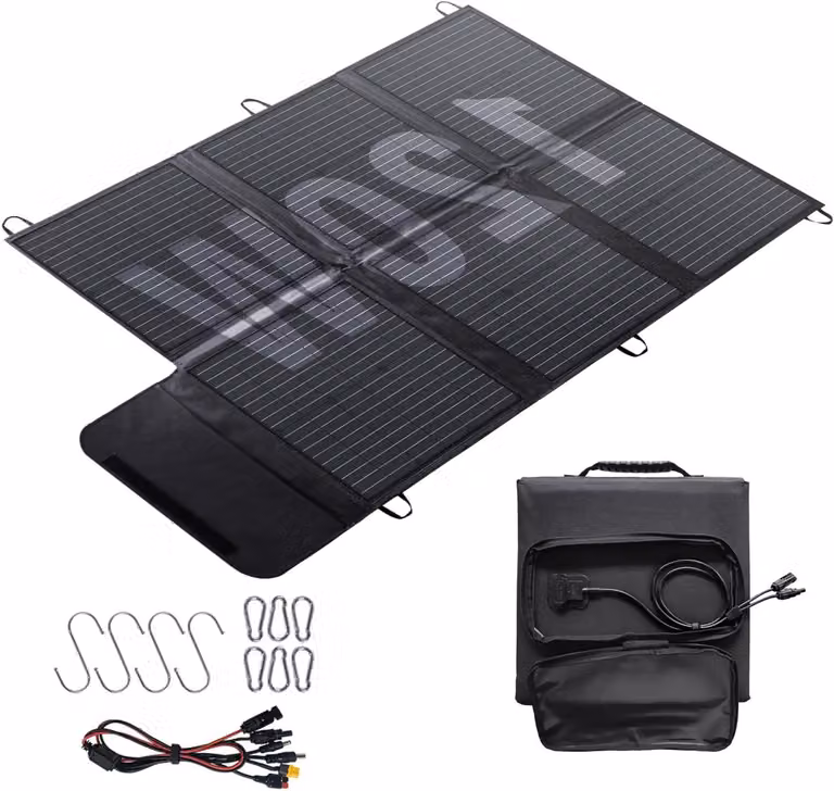 Pannello solare pieghevole - Pannello solare portatile - Caricabatterie solare - Pannello solare da 120W - Efficienza del 22%