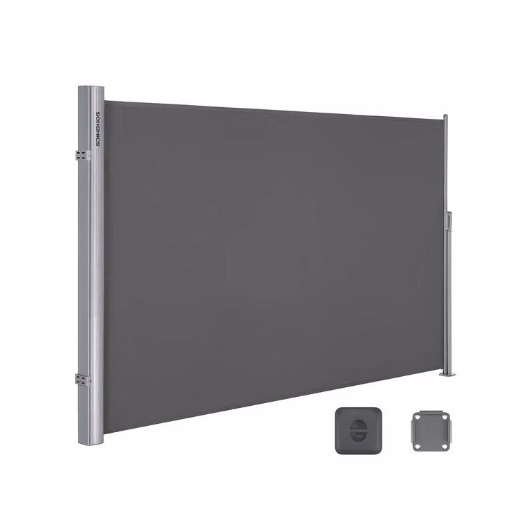 Tenda Laterale per Privacy, Grigio / 160 x 350 cm