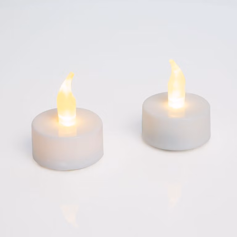 Candele a LED - bianche - confezione da 2 pezzi