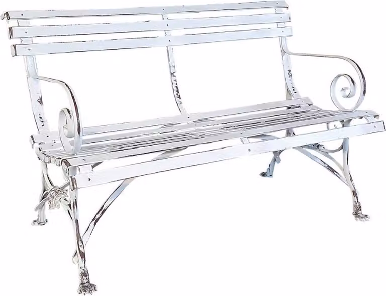 Casa Padrino Panchina da giardino in stile liberty 120 cm - Vari colori - Panchina in ferro battuto fatta a mano - Panchina - Arredo giardino