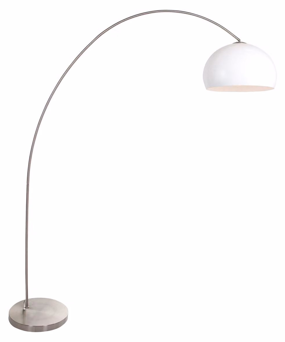 Lampada da terra - acciaio - Solva - plastica metallo - lampada ad arco - E27 - 3919ST - Mexlite