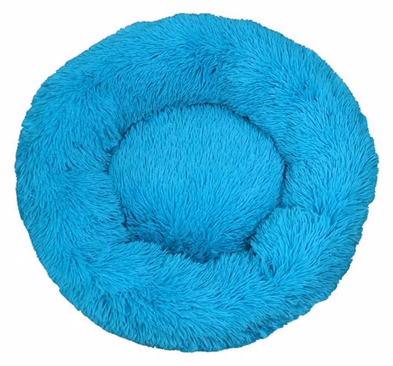 Cuccia per cani, cuccia per gatti, morbida, rotonda, 50 cm, blu