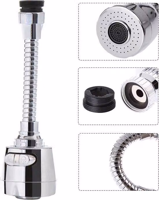 Prolunga flessibile per rubinetto da cucina a risparmio idrico