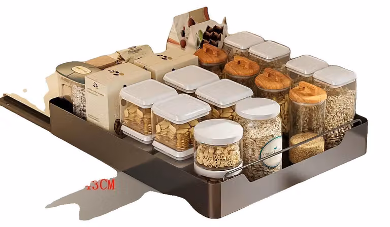 Organizer estraibile per armadio, supporto per carichi pesanti, design regolabile, nero 40 cm