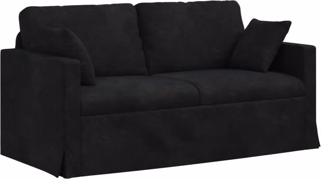 Divano | Divano da soggiorno | Sofa Nero 158 x 78 x 80 cm Velluto