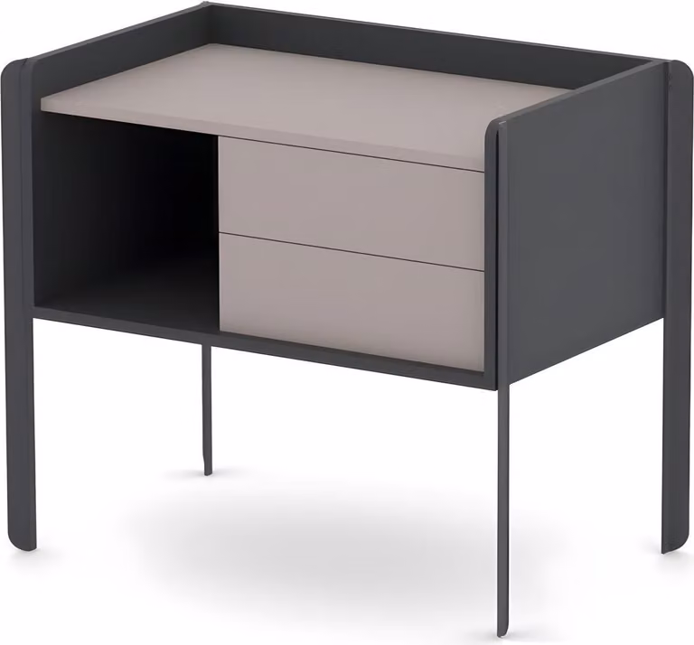 Beistellkommode Büroschrank Kommode mit 2 Schubladen Büroausstattung