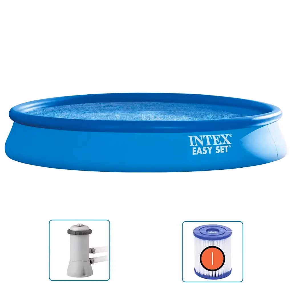 Piscina gonfiabile rotonda Intex Easy Set blu con sistema di filtraggio L: 457 cm, H: 84 cm – 2