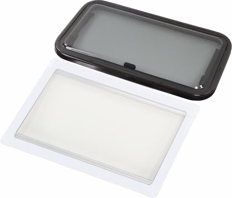 finestra scorrevole grande per camper 730 x 430 mm con protezione solare, vetro acrilico a doppio strato per camper, rimorchi, camper