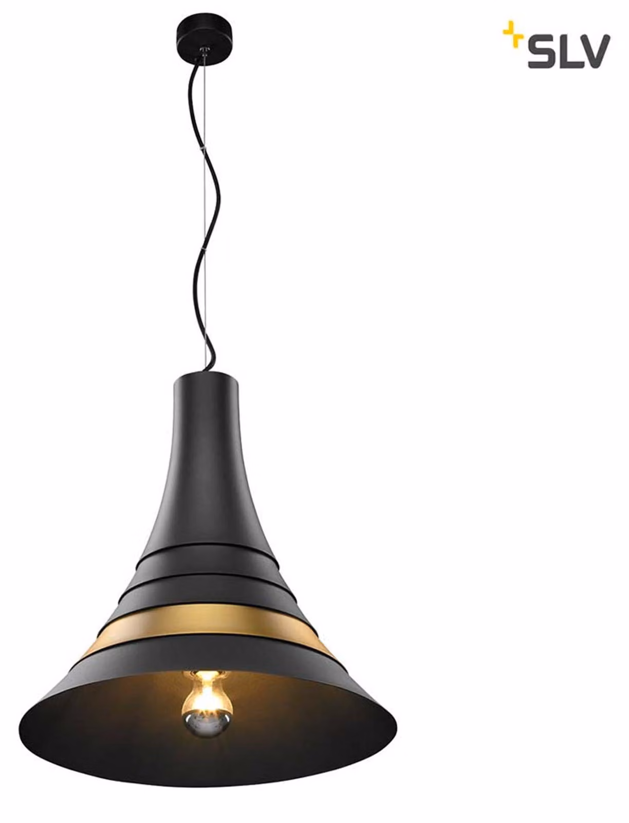 SLV Bato 45 lampada a sospensione nera, ottone SLV 1001265