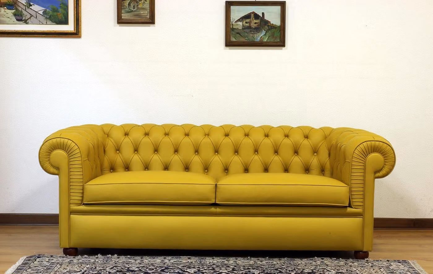 Chesterfield Sofa Couch Leder Sofas Couchen Polster Sitz Garnitur 3 Sitzer