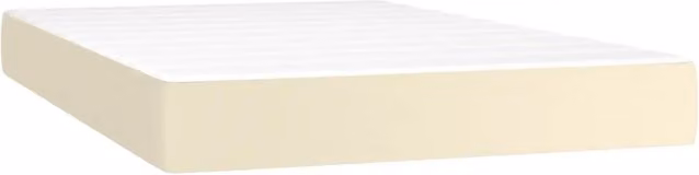 Materasso a Molle Insacchettate Rigidit¨¤ Media Crema 120x200x20 cm in Similpelle
