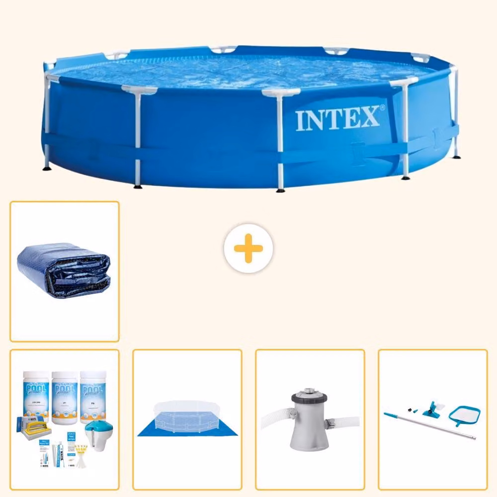 Piscina autoportante rettangolare - 305x76 cm - 6 pezzi - Modello S20421