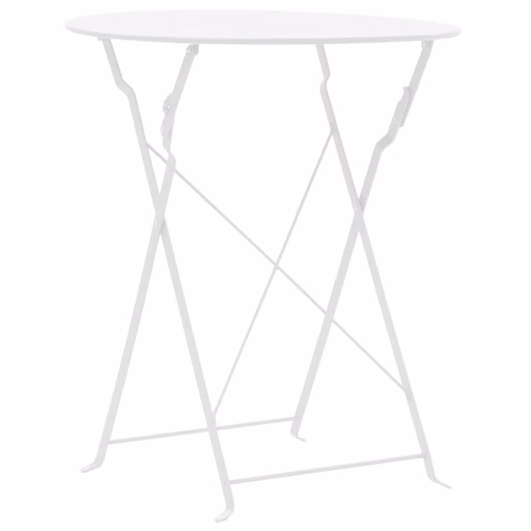 set bistrot 3 pezzi acciaio bianco