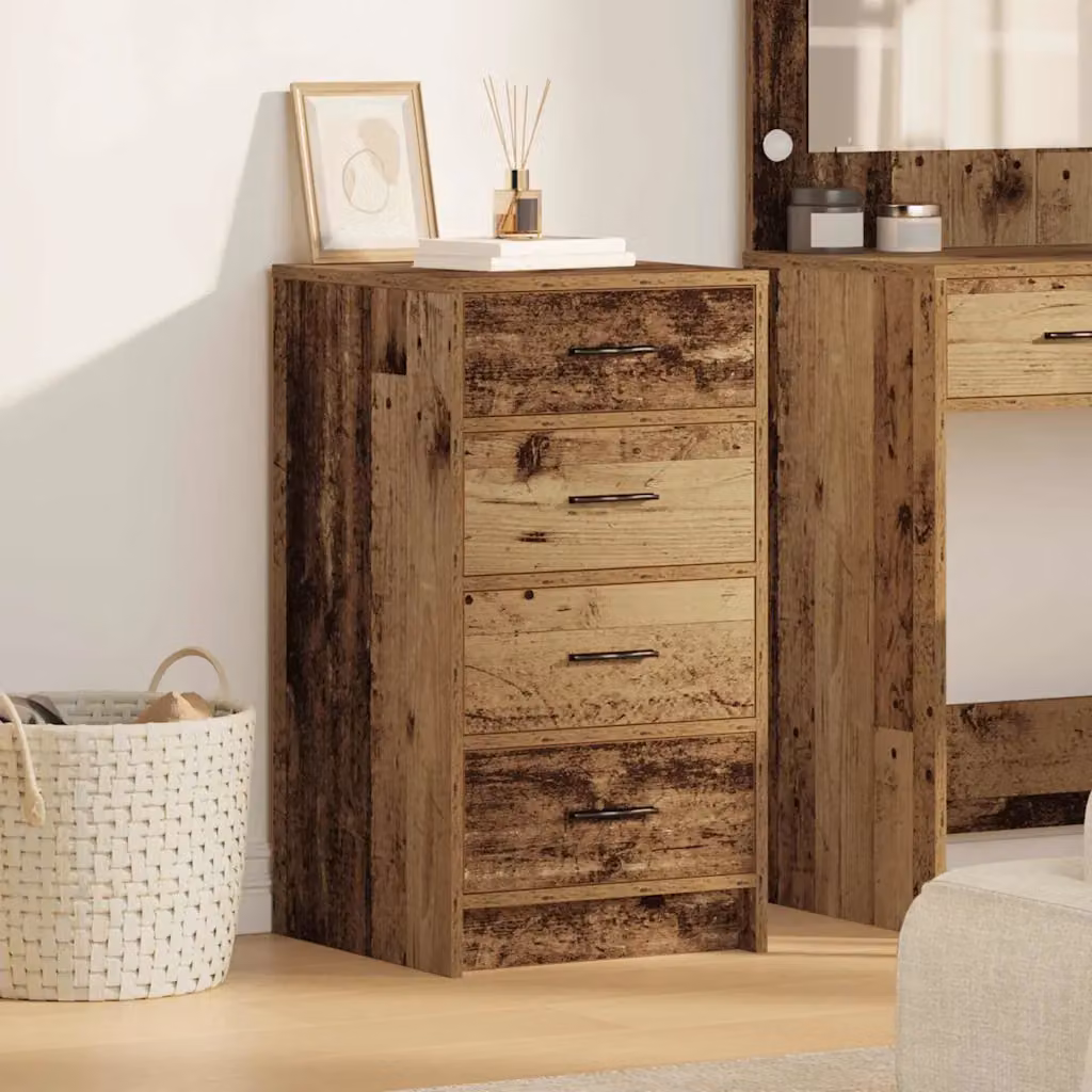 Credenza moderna vidaXL in legno ingegnerizzato marrone L: 40 cm, P: 41 cm, H: 75 cm