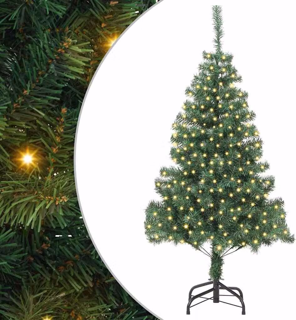 Albero di Natale con 300 LED con supporto Verde 180 cm PVC