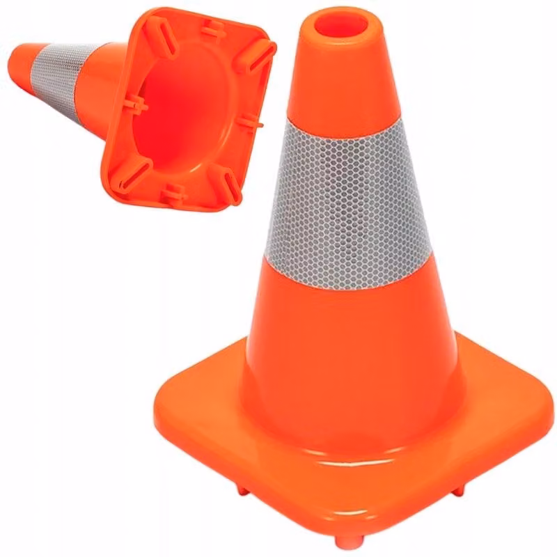 Cono Stradale / Paletto Di Segnalazione Riflettente 30 Cm – Morbido, Pvc
