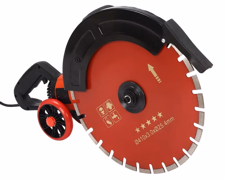 Sega elettrica per calcestruzzo, motore da 4000 W, grande profondità di taglio, rosso, UE