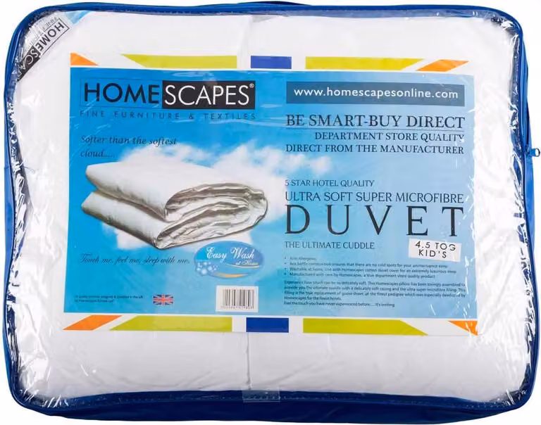 HOMESCAPES Copripiumino estivo per bambini 120x150 cm – Super microfibra, classe di calore 2
