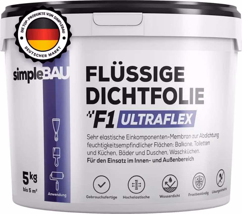 SimpleBau F1 Film sigillante liquido Ultraflex pronto per l'uso, 5 kg