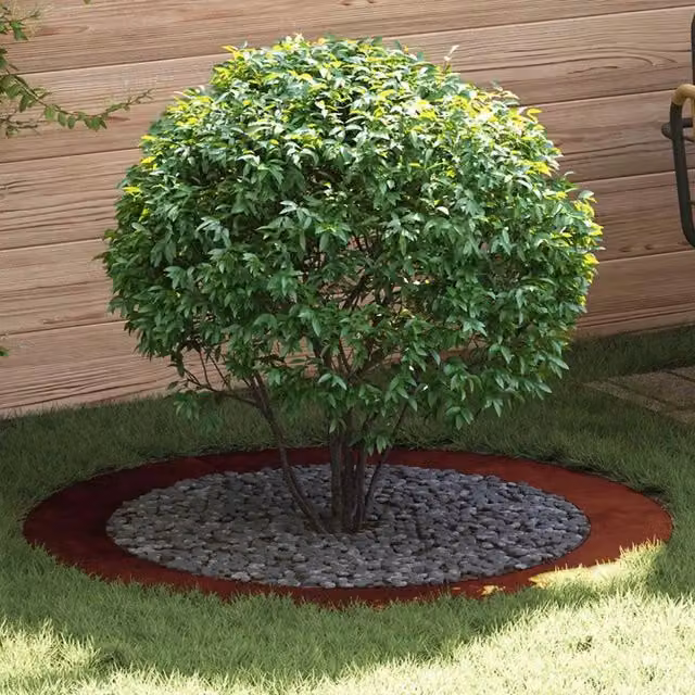 adatto per Anelli d'Albero Piatto 5 pz Ruggine Ø90/120 cm 873731