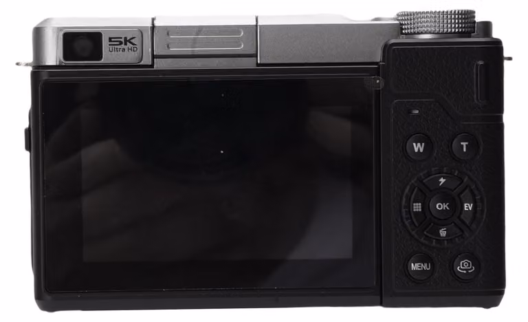 Fotocamera digitale 5K per fotografia, WiFi, vlog, autofocus, video, 3 pollici, schermo ribaltabile a 180 gradi con doppio obiettivo anteriore e posteriore, zoom 18x
