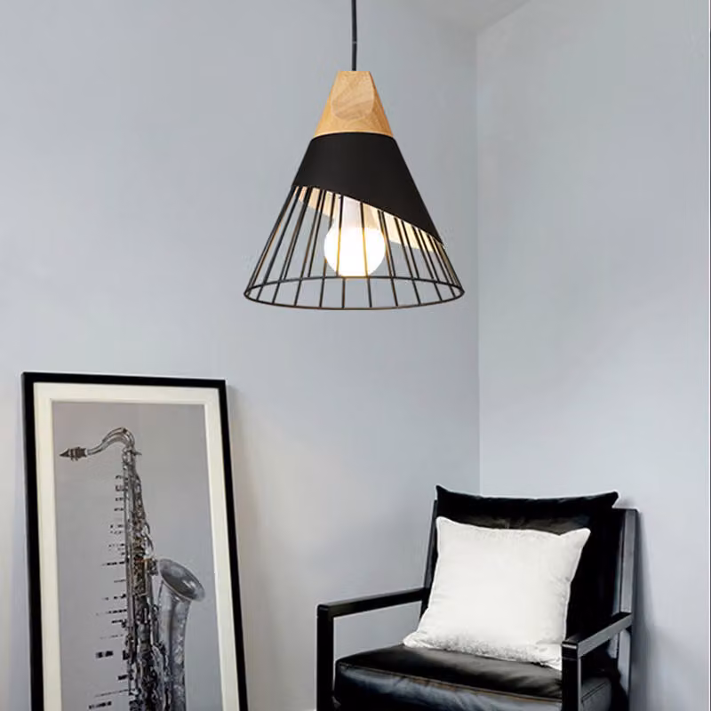 E26/E27 Moderno lampadario nordico LED a soffitto Lampada a sospensione in metallo Café Bar - Bianco