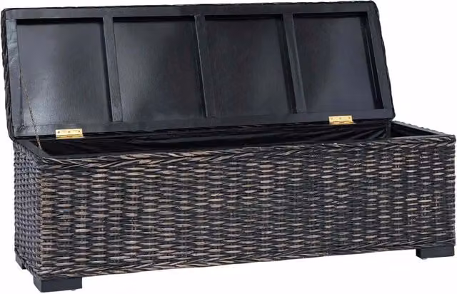 Scatola di Stoccaggio con archiviazione Nero 110 x 35 x 45 cm