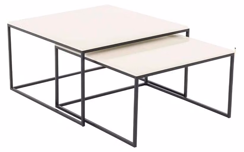 Modern Weiß Couchtisch 2x Couchtische Wohnzimmer Hochwertig Möbel Designer