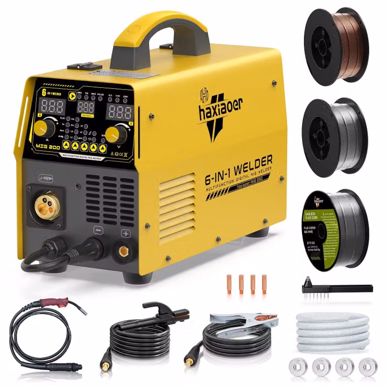 Saldatrice MIG MAG 200A - 6 in 1, multifunzione - Potenza e versatilità per la lavorazione dei metalli