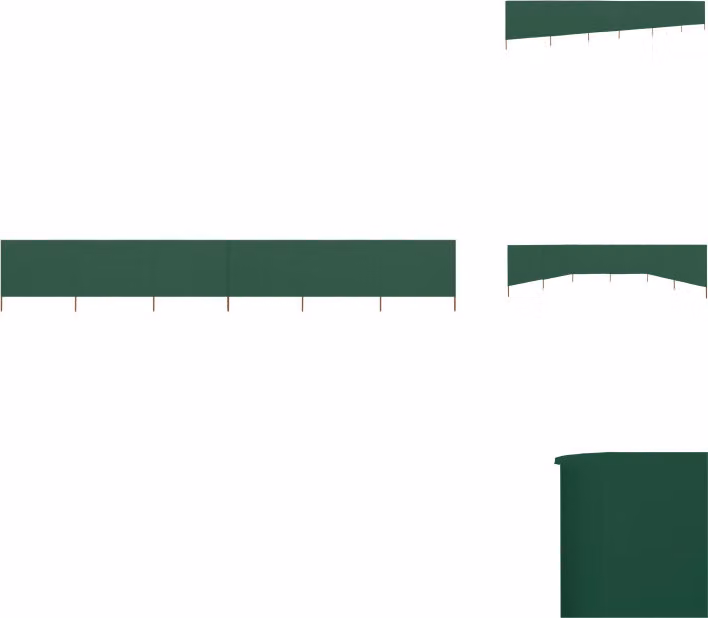 vidaXL 6 pezzi in tessuto frangivento 800 x 120 cm verde - Ombrelloni e parasole