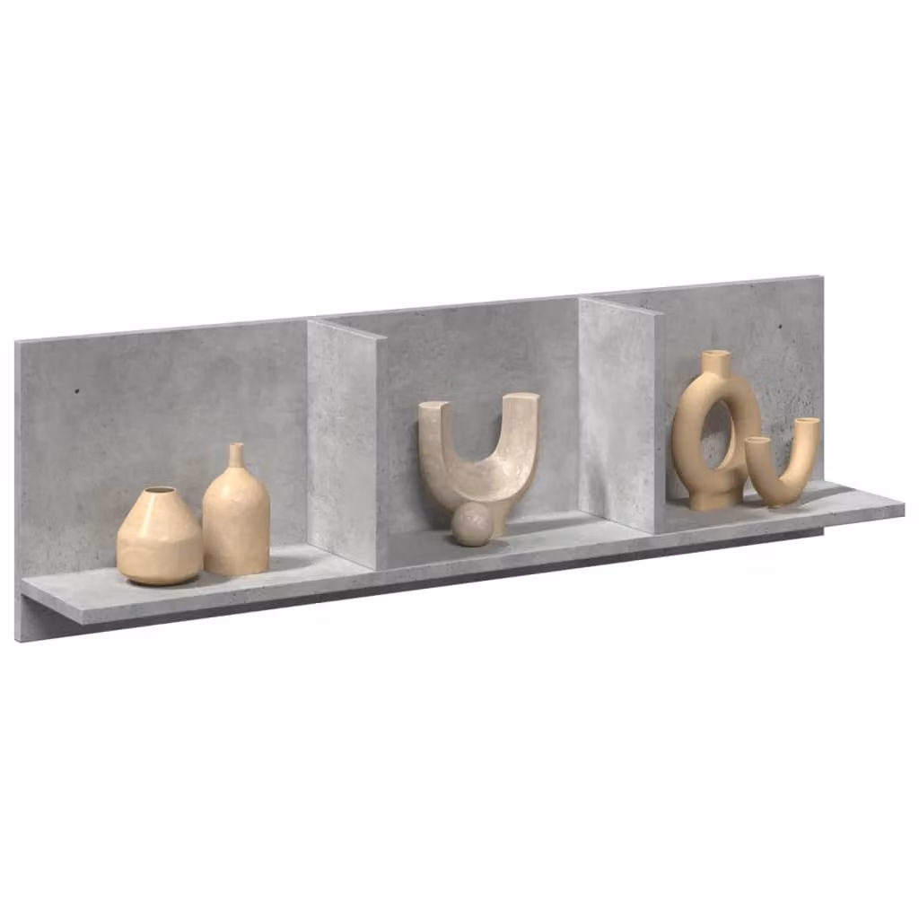 Mobile a parete vidaXL in MDF Grigio Cemento L: 100 cm, P: 30 cm, H: 16,5 cm