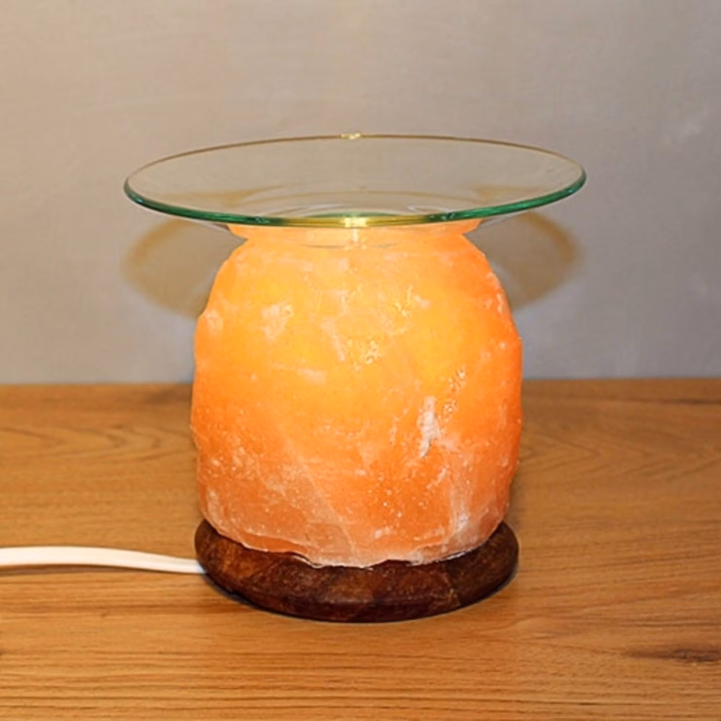 Wagner Life Lampada di sale aromatizzata NATUR per ore atmosferiche, Soggiorno / Sala da pranzo, Pietra, Lampada da tavolo