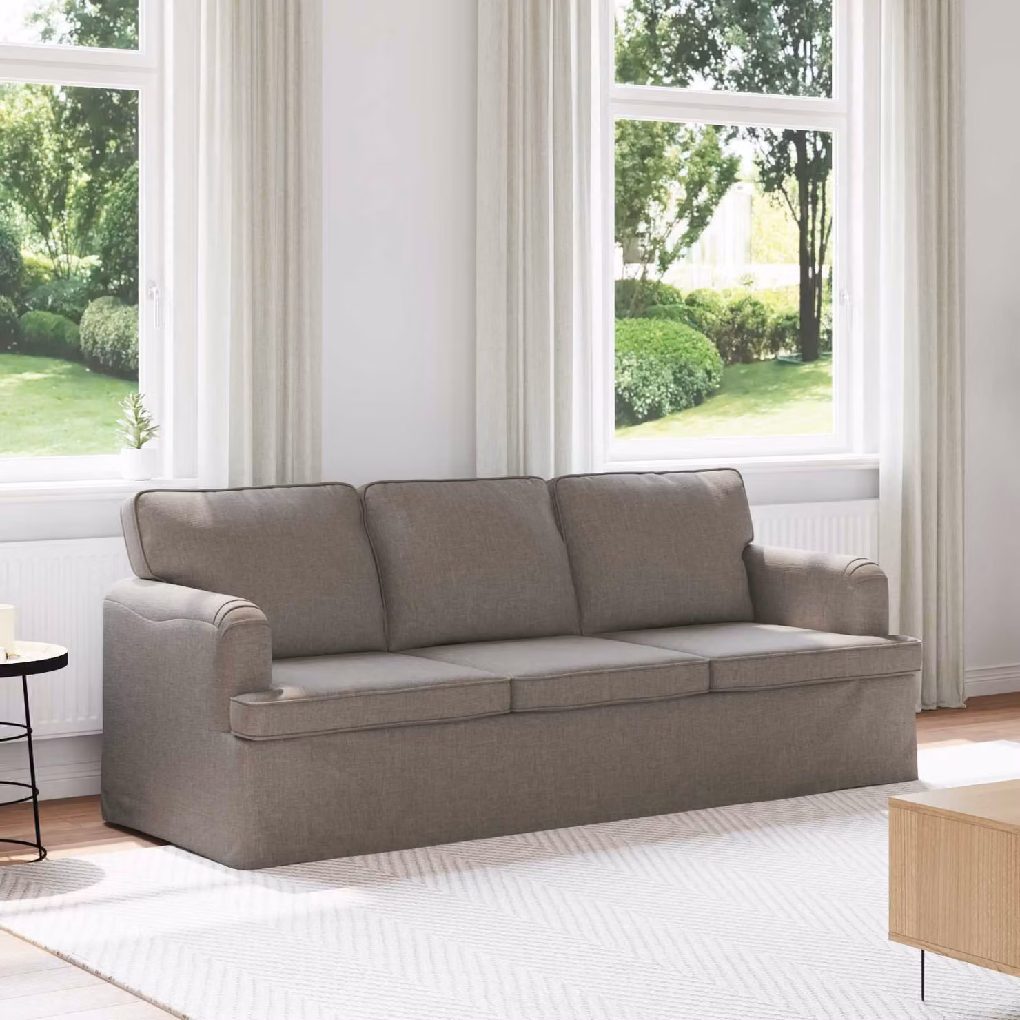 vidaXL Divano Talpa Moderno in Tessuto con Rivestimenti Rimovibili L: 201 cm, P: 80 cm, H: 85 cm – 1