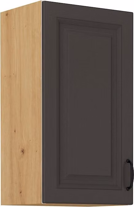 Armadietto superiore da cucina SOPHIA - larghezza 40 cm, grigio scuro / rovere artisan