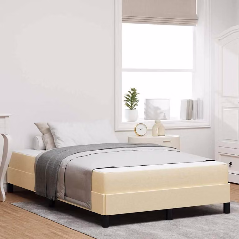 Maison Exclusive - Letto boxspring crema 120 x 200 cm tessuto
